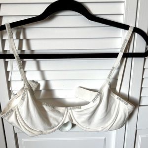 SKIMS cotton logo underwire demi bra